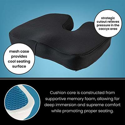 Nova Medical Comfort Seat Cushion - Memory Foam Coccyx Cushion