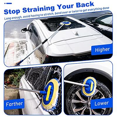 Car Cleaning Brush Sponges Durable Handle Mop Aluminum Auto Wash  Accessories