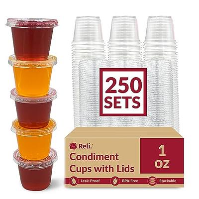 Galashield [50 Sets - 3.25 oz.] Jello Shot Cups Condiment