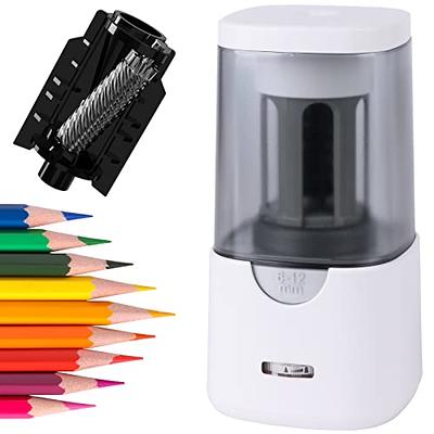 Electric Pencil Sharpener, Auto Stop Pencil Sharpener for Colored Pencils,  Sharp & Fast, for 6-12mm Pencils, Pencil Sharpener Electric Plug in, Strong  Helical Blade, Ideal for Home, Classroom (White) - Yahoo Shopping