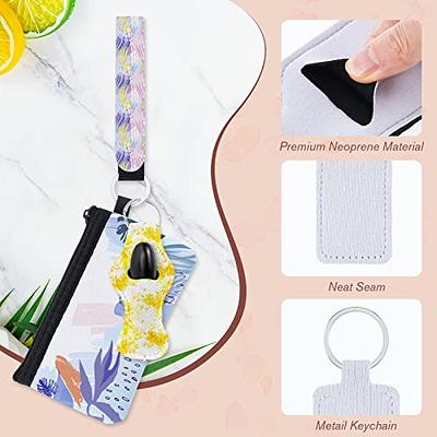 Frienda 40 Pieces Sublimation Blanks Wristlet Keychain DIY Blank