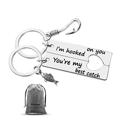 Hooked On You Keychain | Couple's Keychain | Country Couple | Fishing  Keychain | Fishing Couple keychain | Fish Hook Keychain