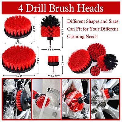 27Pcs Car Detailing Brush Set, Auto Detailing Drill Brush Set, Car Detailing  Brushes, Car Buffing Sponge Pads Kit,Car Accessories,Car Cleaning Tools Kit  for Interior,Exterior,Wheels 