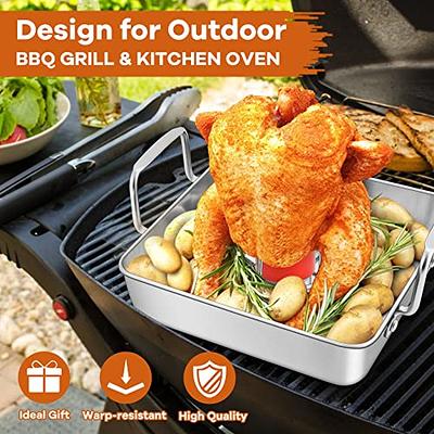 Chicken Roaster Rack Vertical Stainless Steel Beer Can Chicken Rack BBQ  Grill Holder Barbeque Accessories Camping