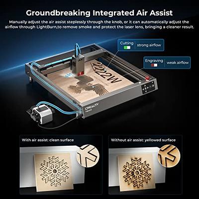 Creality Falcon 2 22W Laser Engraver,25000mm/min High Speed Laser Engraving  Machine with Smart Air Assist,Flame Detection, Limit Switch, for Plywood