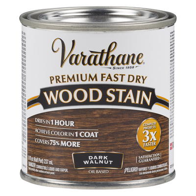 Varathane 8 oz. Jet Black Premium Fast Dry Interior Wood Stain (Case of 4)