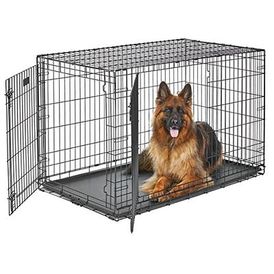 Folding Metal Dog Crate  Divider Panel, Floor Protecting Feet