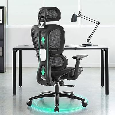 Nouhaus Ergo3D Ergonomic Office Chair - Rolling Desk Chair with 3D  Adjustable Armrest, 3D Lumbar Support and Blade Wheels - Mesh Computer  Chair