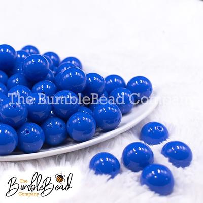 20mm Cobalt Blue Solid Bubblegum Beads