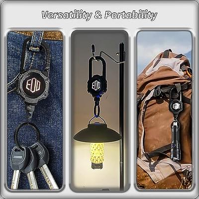 Heavy Duty Metal Retractable Badge Holders Carabiner Keychain Belt