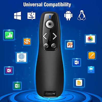  Rechargeable Presentation Clicker Wireless Presenter Remote,  Hyperlink Volume Control PowerPoint Clicker Presentation Remote, 2.4GHz USB  Presentation Clicker for Mac Laptop Computer… : Office Products