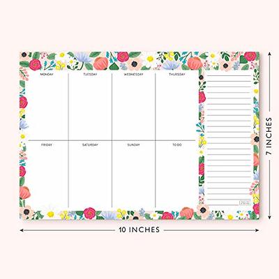 Daily Planning System Pad, Floral Dots, 8.5 inch x 11 inch - Bloom