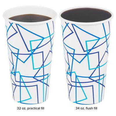 Choice 32 oz. Poly Paper Cold Cup - 25/Pack