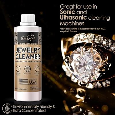 2-Pack Ultrasonic Jewelry Cleaner Solution for Gold, Platinum