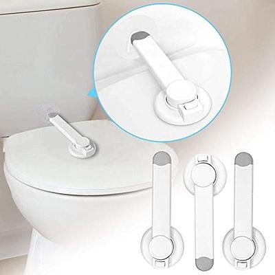 Toilet Locks Baby Proof - Okefan Toilet Seat Lock Child Safety for Toddlers Adhesive Kids Proofing Toilet Lid Lock Easy to Install No Drill Needed (