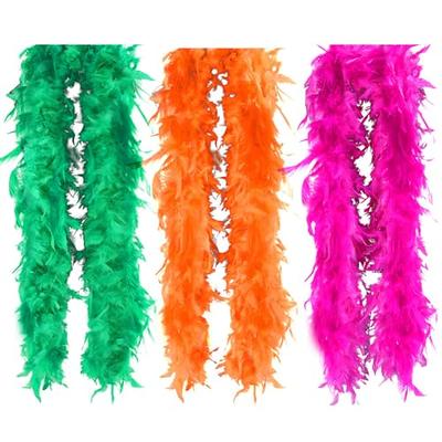 KAWAII Colorful Feather Boas 6 pcs 2 yards Long-Turkey Chandelle