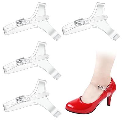  2 Pairs Women Detachable Shoe Strap High Heels for