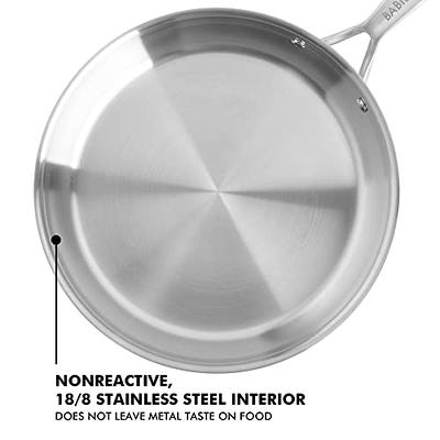 LEXI HOME Diamond Tri-ply 10 Inch Stainless Steel Nonstick Frying