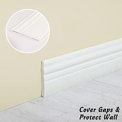 Peel and Stick Molding - Flexible Molding Trim Self Adhesive (9.8 Feet  Long) Crown Molding Peel and Stick molding for Baseboard, Mirror Trim, Wall