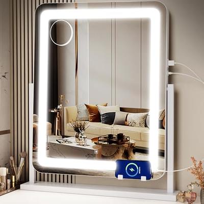 Sunlight 10x Magnifying LED Lighted Bathroom Countertop Vanity Mirror with  Dimmer