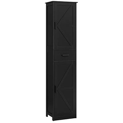 OKD 72 Tall Wood Home Modern Storage Bathroom Cabinet Closet with 2 Doors  and Adjustable Shelves, Espresso 