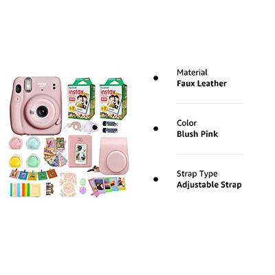 Fujifilm Instax Mini 12 Instant Camera Blossom Pink + MiniMate Accessory  Bundle & Compatible Custom Case + Fuji Instax Film Value Pack (50 Sheets)
