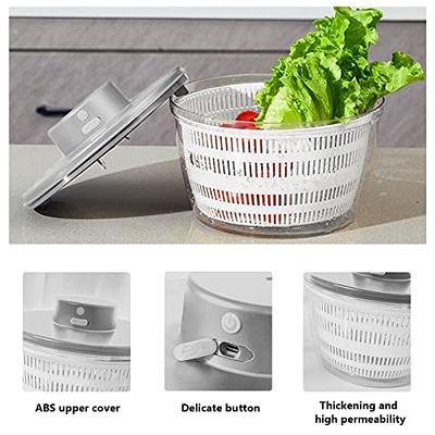 SveBake Salad Spinner Stainless Steel Large, Vegetable Washer with 4.2 Qts  Bowl, Lettuce Cleaner and Dryer