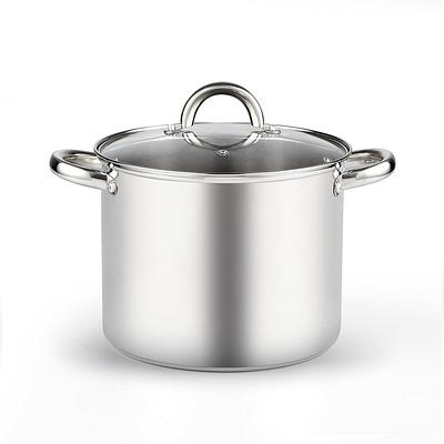 Oster Adenmore 8 Quart Stock Pot with Tempered Glass Lid 