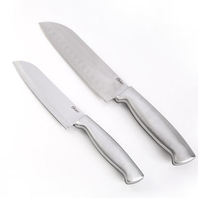 Oster Baldwyn 2-Piece Stainless Steel Santoku Knife Set - Yahoo Shopping