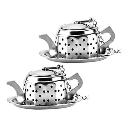 DUJUST Japanese Tea Set, White Porcelain Tea Set with 1 Teapot Set, 6 Tea Cups, 1 Tea Tray, 1 Stainless Infuser, Cute Asian Tea Set for Tea