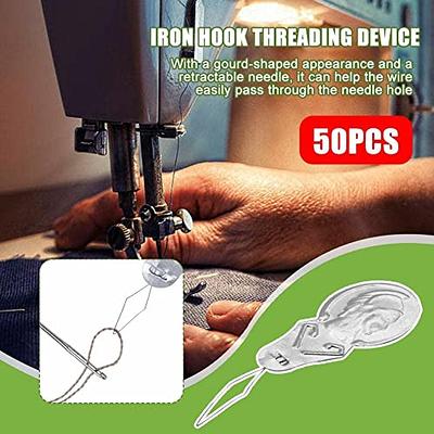 Colorful Bow Wire Stitch Insert Machines Plastic Embroidery Needle Threader  for Hand Sewing 