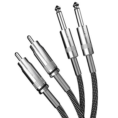 1/4 Stereo Cable, 6.35mm to 6.35mm Cable 10ft, 1/4 to 1/4 TRS Bidirectional  Stereo Audio Cable Jack