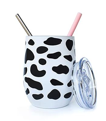 Cow Print Tumbler with Lid and Straw Stainless Steel, Vacuum Insulated 20  Oz Cow Tumbler - Cow Gifts for Cow Lovers 