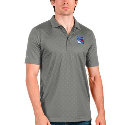 Men's Antigua Gray Texas Rangers Big & Tall Legacy Pique Polo