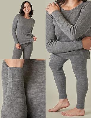 100% Merino Wool Thermal Underwear Set Women Men Winter Warm Long