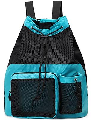 Drawstring Backpack String Bag Waterproof With Shoes Compartment, Wet Dry  Drawstring Bags For Men Women Gym Yoga Shopping Swim