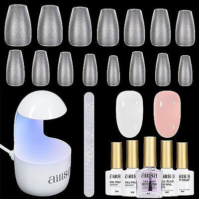 Gel X Nails - 2 in 1 Nail Glue and Base Coat with Clear and