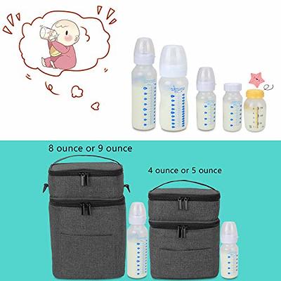 Breastmilk Cooler Bag and Baby Bottle Bag Fits 4 Bottles Up to 9 Ounce
