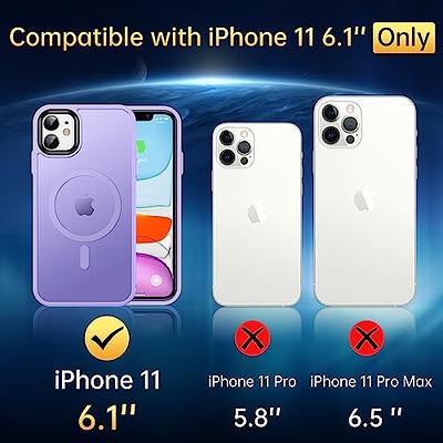 Magnetic for iPhone 11 Case, [Military Grade Drop Tested] [Compatible with  MagSafe] Shockproof Translucent Hard Back Soft Slim Protective Case for