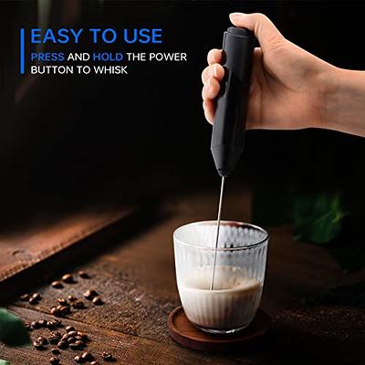 1pc Mini Portable Handheld Milk Frother/whisk With Stainless Steel Whisk  Head Powered By 2 Aa Batteries, Suitable For Mixing Egg White, Milk Froth,  Cream In Home Kitchen