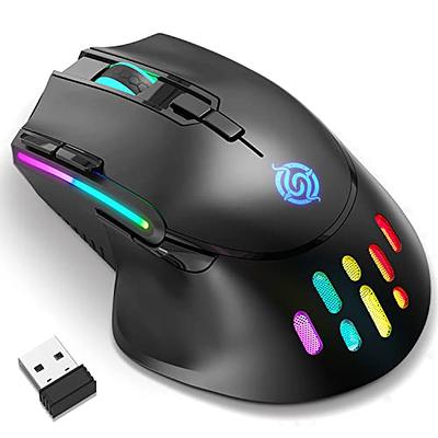 KLIM Blaze Rechargeable Wireless Gaming Mouse RGB New 2023 - High-Precision  Sensor and Long-Lasting Battery - 7 Customizable Buttons - Up to 6000 DPI