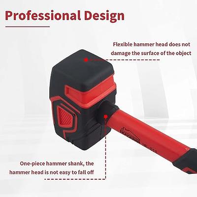 Edward Tools Rubber Mallet Hammer 16 oz - Durable Eco-friendly Rubber  Hammer Head for Camping, Flooring, Tent Stakes, Woodworking, Soft Blow  Tasks