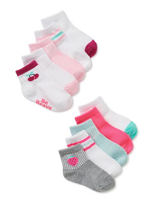 Ankle Socks 10-Pack for Girls