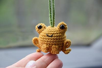 Frog car accessories. Frog car decor. Hanging frog ornament