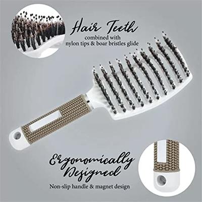 Kitsch Wet Dry Brush Detangling Brush - Soft Bristle Hair Brushes for Women  | Straight & Curly Hair Brush | Holiday Gift | Hairbrush for All Hair