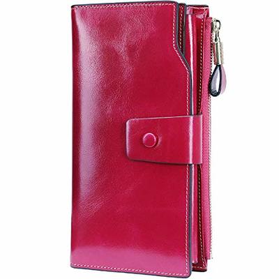 APHISON Womens Wallets RFID Blocking PU Leather Clutch Long Wallet for Women  Card Holder Phone Organizer Ladies Travel Purse Hollow Out Sunflower Design  Gift Box 2214 Red - Yahoo Shopping