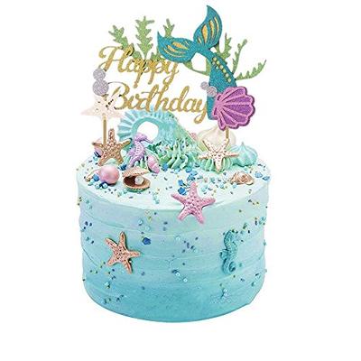 Amazon.com: MEMOVAN Mermaid Cake Topper 16pcs Under the Sea Cake Toppers  Mermaid Birthday Baby Shower Cake Cupcake Topper Mermaid Mini Figurines Mermaid  Cake Decoration for Mermaid Theme Princess Underwater Party : Grocery