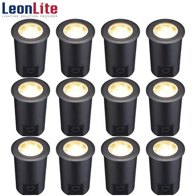 LEONLITE 12 Inch Low Voltage Deck LED Lighting 3W Outdoor Deck Step Light  IP65 Waterproof 5000K Daylight Garden Pathway Light 