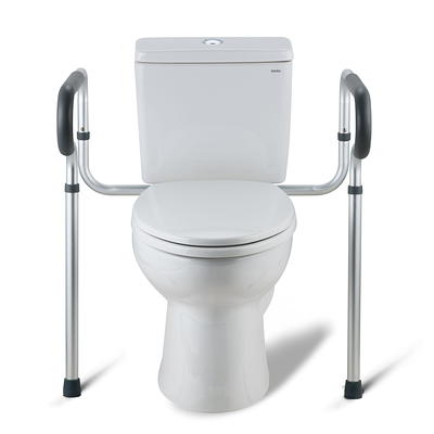 Oasisspace Stand Alone Toilet Safety Rail - Heavy Duty Medical Toilet Safety for