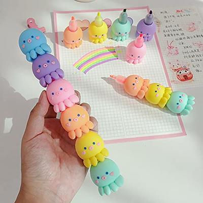  6Pcs Cute Highlighters Pastel Office Supplies